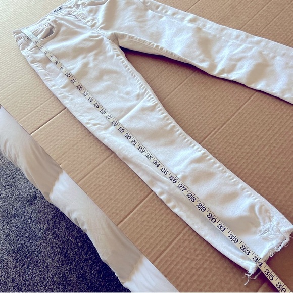 AGOLDE ankle skinny distressed jeans, white, size 26 - Picture 10 of 12